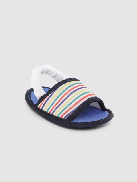 

TOOTSIES By KazarMax Boys Multicoloured Striped Open-Toe Booties, Multi