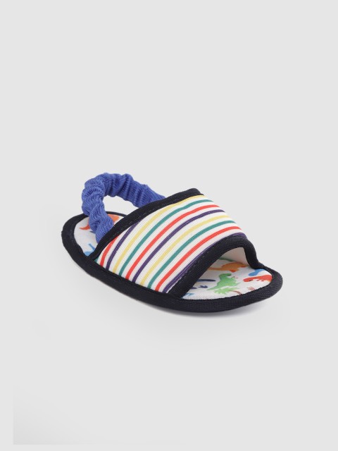 

TOOTSIES by KazarMax Boys Multicoloured Striped Open-Toe Booties, Multi