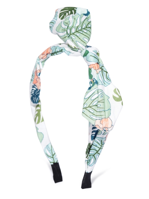 

Toniq Kids Green & White Printed Hairband