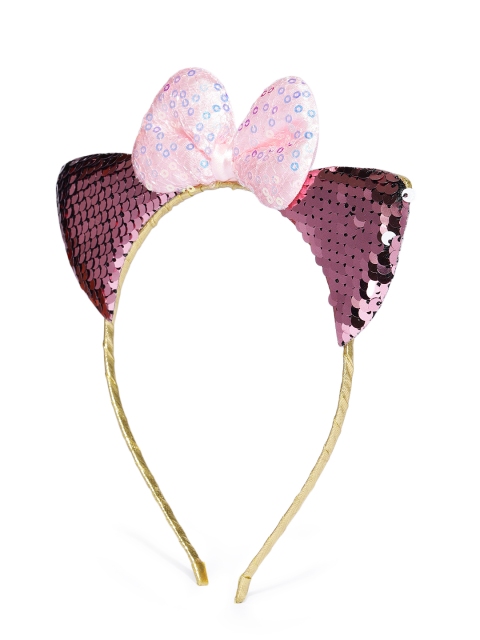 

Toniq Kids Gold-Toned & Pink Embellished Hairband