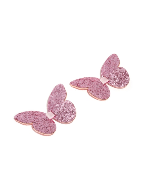

Toniq Kids Set of 2 Embellished Butterfly Alligator Hair Clips, Pink