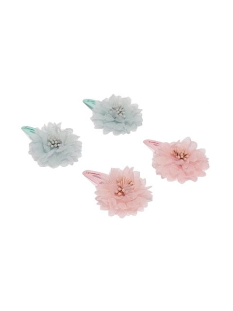 

Toniq Kids Set of 4 Embellished Tic Tac Hair Clips, Green