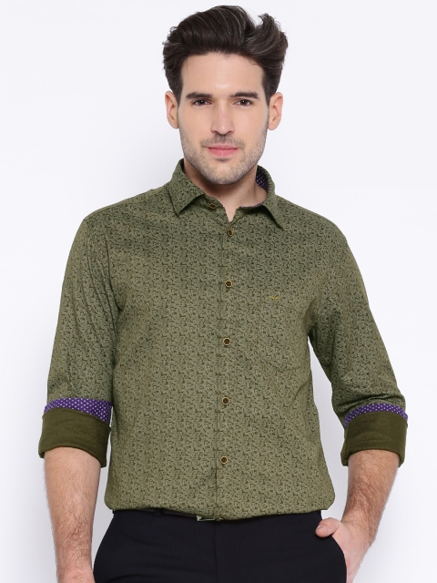 

Park Avenue Brown Printed Smart Casual Shirt
