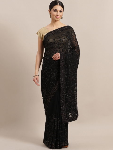 

Kalista Black & Golden Embroidered Saree