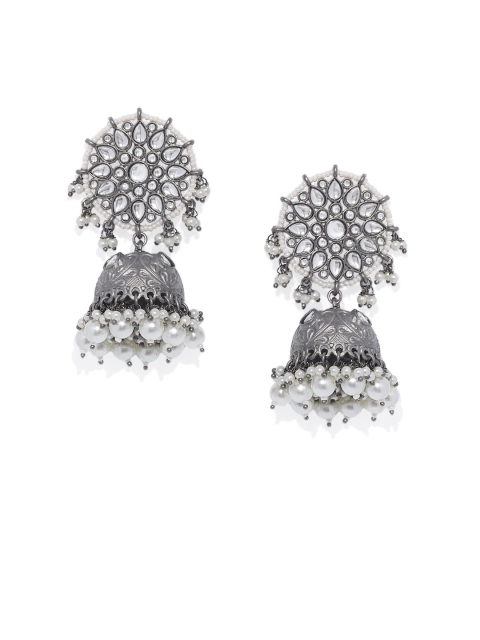 

AccessHer Silver Plated Afghan Dome Shaped Jhumkas