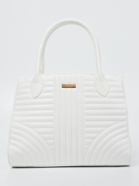 

CODE by Lifestyle White Textured Handheld Bag