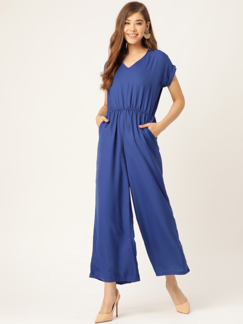 

DressBerry Women Blue Solid Basic Jumpsuit