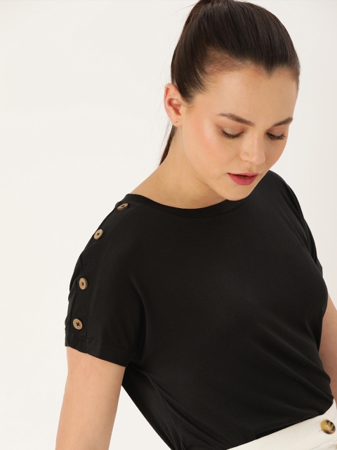 

DressBerry Women Black Solid Top