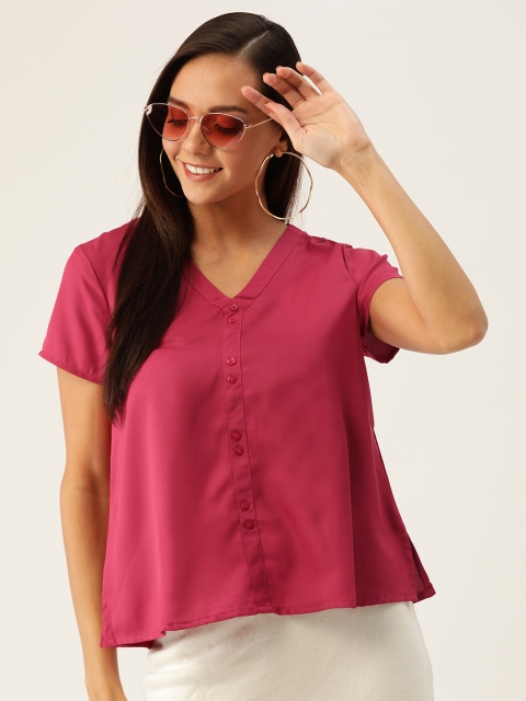 

DressBerry Women Pink Solid Top