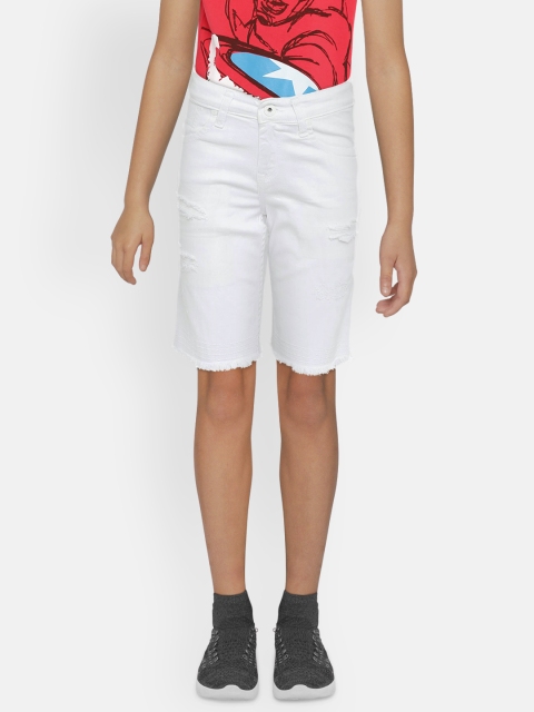 

Pepe Jeans Boys White Solid Regular Fit WHISK Denim Shorts