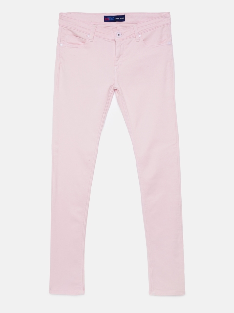 

Pepe Jeans Girls Pink Tapered Fit MABEL JR IP Clean Look Jeans