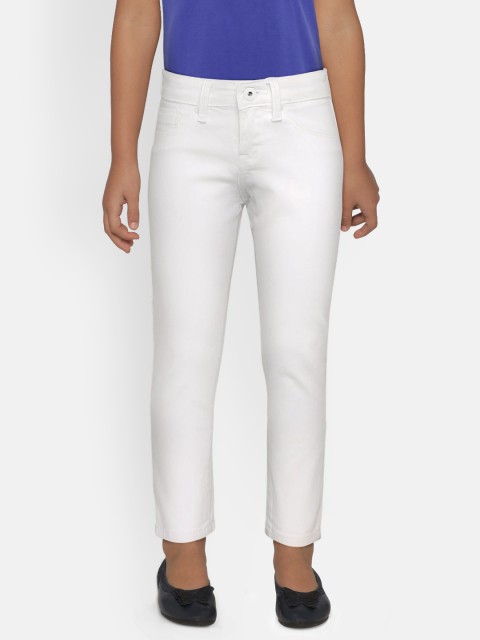 

Pepe Jeans Girls White DORA IP Regular Fit Mid-Rise Clean Look Jeans