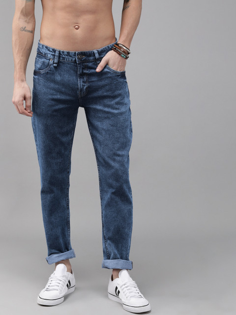 

Roadster Men Blue Slim Tapered Fit Mid-Rise Clean Look Stretchable Jeans