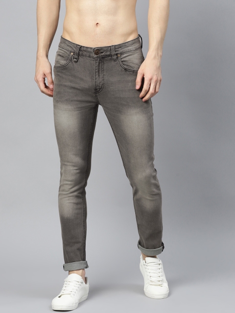 

Roadster Men Charcoal Grey Skinny Fit Mid-Rise Clean Look Stretchable Jeans