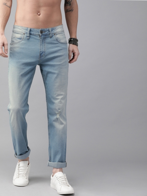 

Roadster Men Blue Slim Tapered Fit Mid-Rise Mildly Distressed Stretchable Jeans