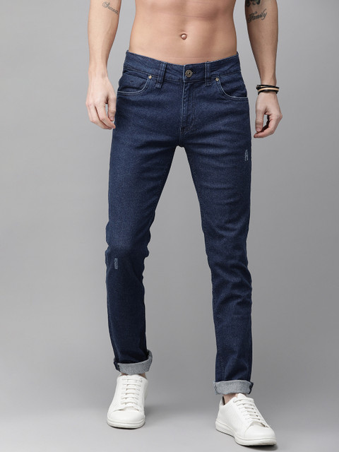 

Roadster Men Blue Skinny Fit Mid-Rise Mildly Distressed Stretchable Jeans