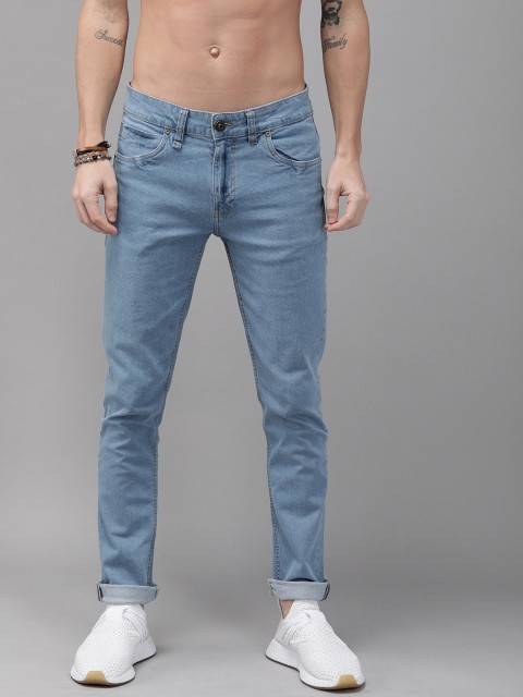 

Roadster GreenTurn Men Blue Skinny Fit Mid-Rise Save Water Stretchable Sustainable Jeans