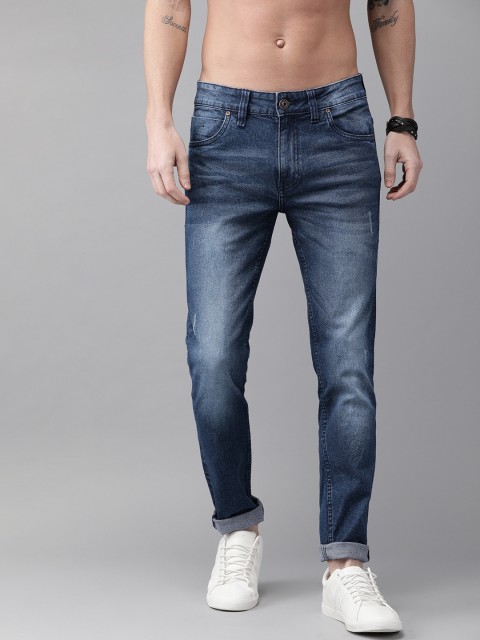

Roadster Men Blue Skinny Fit Mid-Rise Low Distress Stretchable Jeans