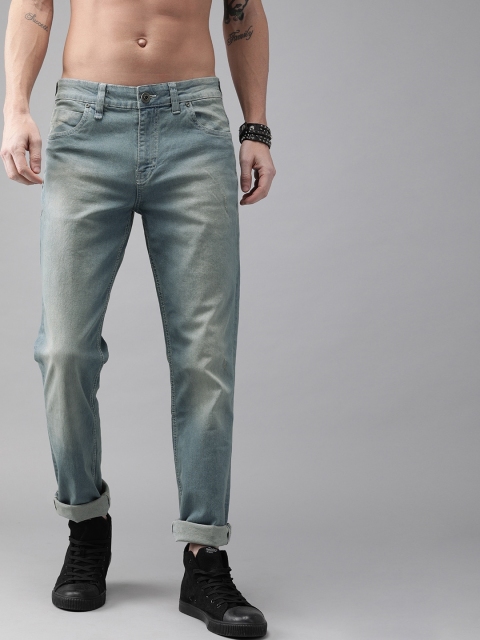 

Roadster GreenTurn Men Blue Slim Tapered Fit Mid-Rise Save Water Stretchable Sustainable Jeans