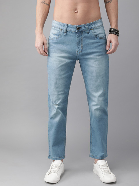 

Roadster Men Blue Slim Tapered Fit Mid-Rise Low Distressed Stretchable Jeans
