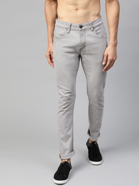 

Roadster GreenTurn Men Grey Skinny Fit Mid-Rise Clean Look Stretchable Sustainable Jeans