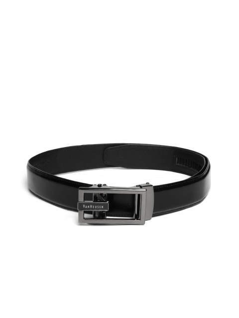 

Van Heusen Men Black Solid Leather Formal Belt