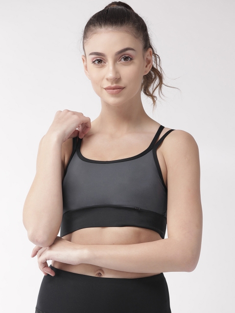 

Marks & Spencer Charcoal Grey & Black Solid Non-Wired Lightly Padded Sports Bra T336328