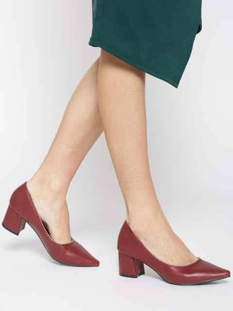 

Lavie Women Maroon Solid Pumps