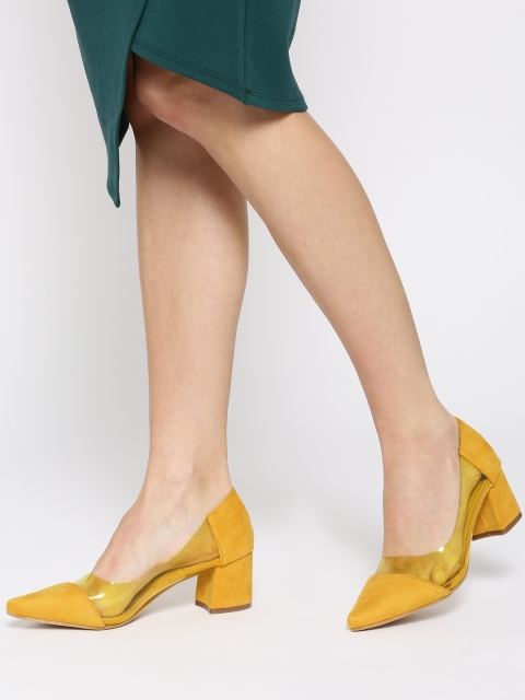 

Lavie Women Yellow Solid Pumps