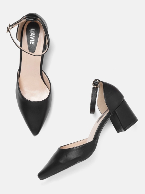 

Lavie Women Black Solid Pumps