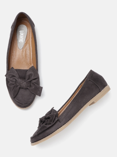

Lavie Women Charcoal Grey Solid Ballerinas