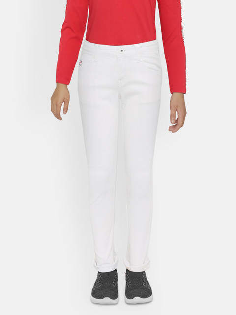

Pepe Jeans Boys White OBASI Slim Fit Mid-Rise Clean Look Jeans