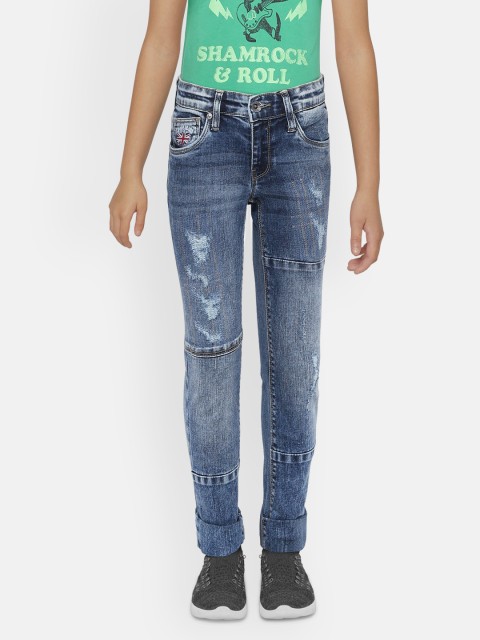 

Pepe Jeans Boys Blue MANNY Slim Fit Mid-Rise Mildly Distressed Jeans