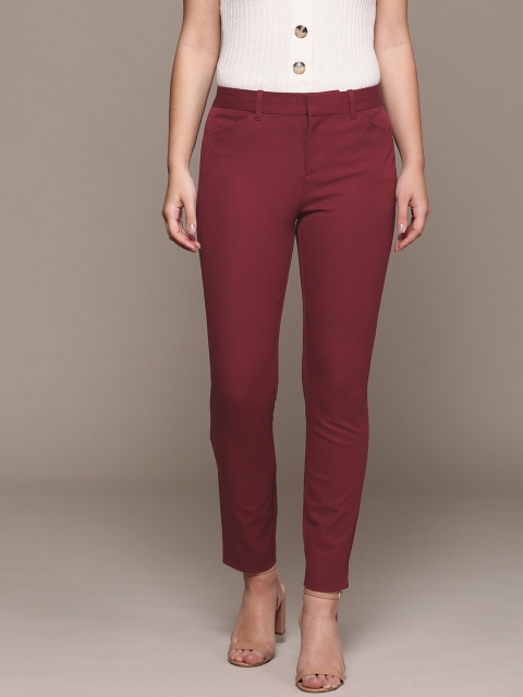 

GAP Women Skinny Ankle Pants, Maroon