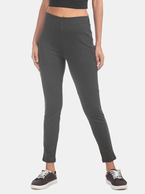 

GAP Women Charcoal Grey Regular Fit Solid Regular Trousers