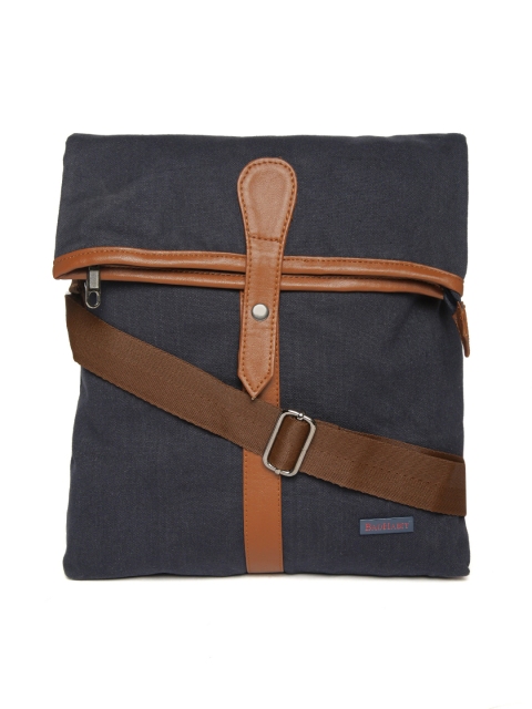 

BAD HABIT Unisex Navy Blue Solid Messenger Bag