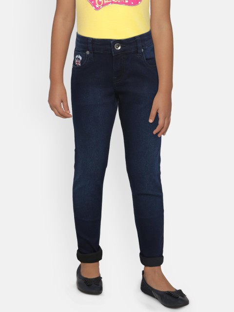 

Pepe Jeans Girls Navy Blue Skinny Fit Mid-Rise Clean Look Stretchable Jeans