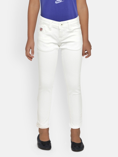 

Pepe Jeans Girls White Skinny Fit Mid-Rise Clean Look Stretchable Jeans