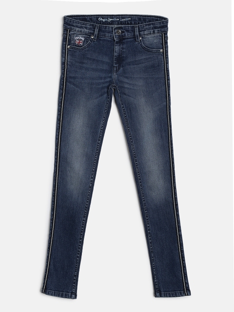 

Pepe Jeans Girls Blue Pixlette Mid-Rise Clean Look Stretchable Jeans