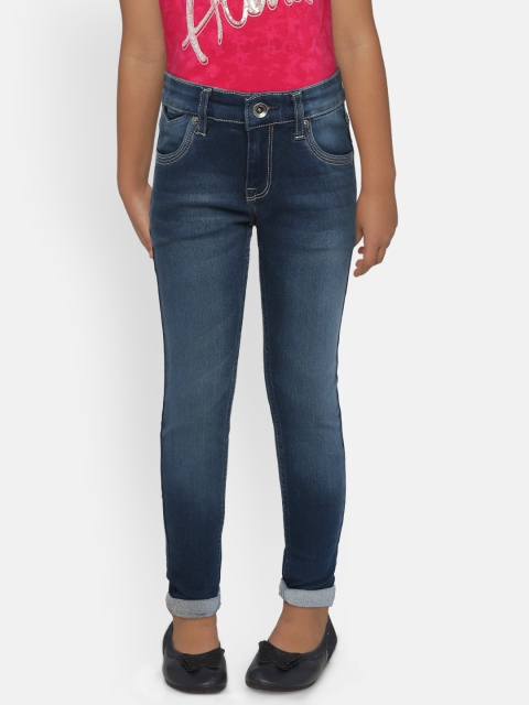 

Pepe Jeans Girls Blue Skinny Fit Mid-Rise Clean Look Stretchable Jeans