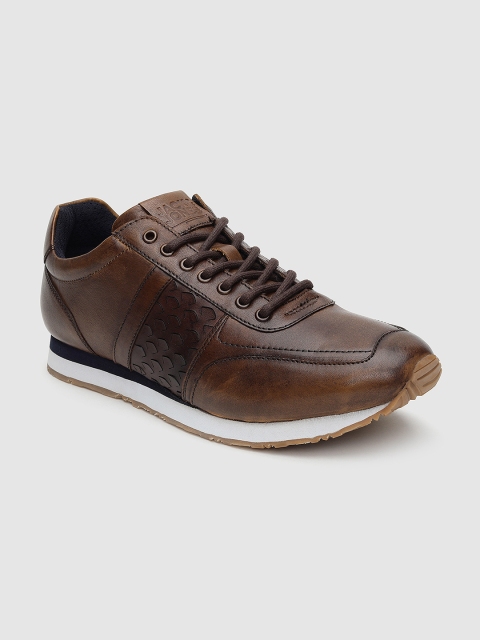 

Jack & Jones Men Brown Leather Sneakers