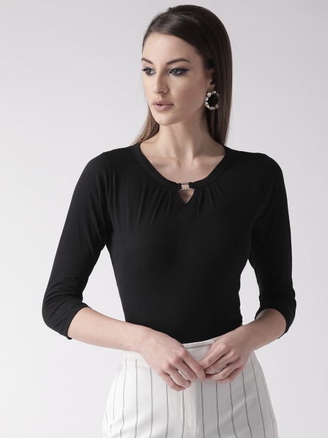 

plusS Women Black Solid Top