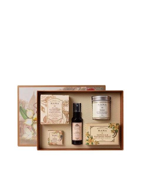 

KAMA AYURVEDA Sustainable Women Signature Essentials Skin Care Gift Box, Brown