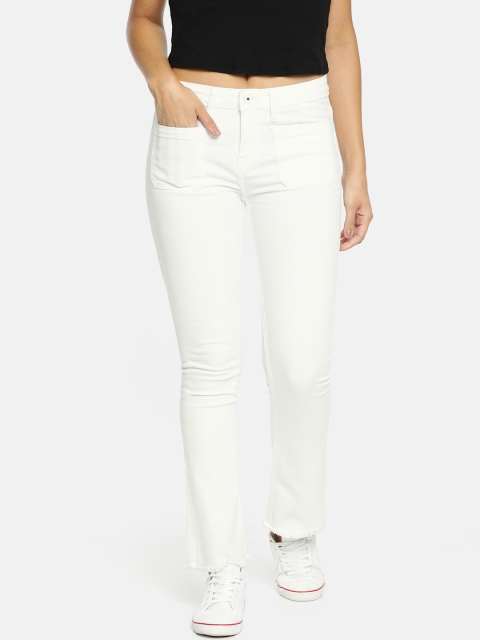 

Pepe Jeans Women White Lola Skinny Fit Mid-Rise Clean Look Stretchable Jeans