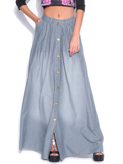 

Tokyo Talkies Blue Denim Maxi Skirt
