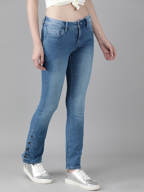 

Pepe Jeans Women Blue Vilmu Slim Fit High-Rise Clean Look Flare Jeans