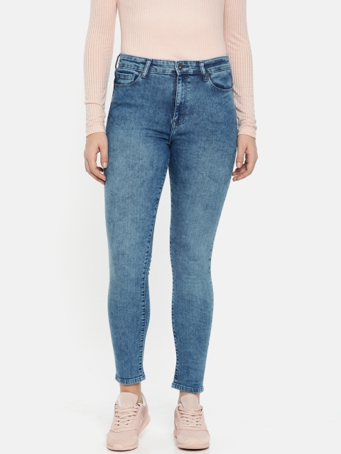 

Pepe Jeans Women Blue Willow Dion Slim Fit Mid-Rise Clean Look Stretchable Jeans