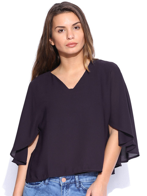 

Tokyo Talkies Purple Polyester Top