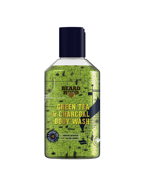 

Beardhood Men Green Tea & Charcoal Body Wash with Neem Leaves 200ml