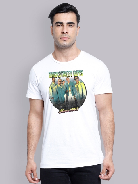 

Free Authority Men White Backstreet Boys Printed T-shirt